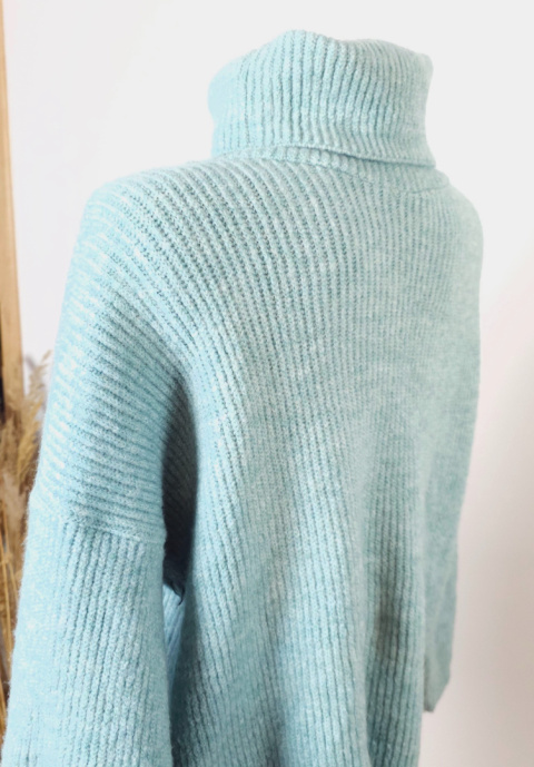 Miętowy sweter Wełniany Miętowy sweter Wełniany