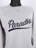 Piękny Szary sweterek z napisem Paradise